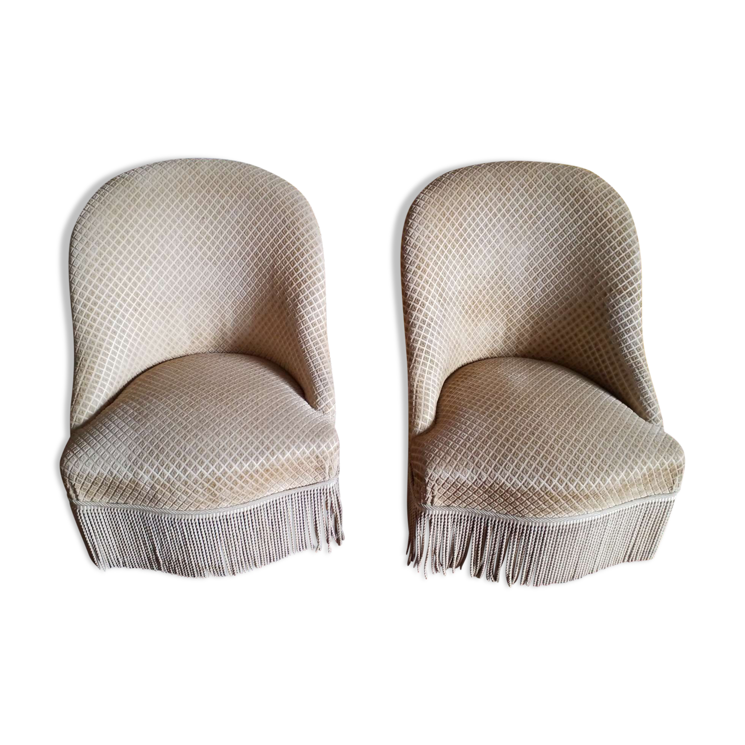 Pair of toad armchairs