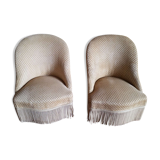 Pair of toad armchairs