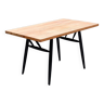 Table/Bureau Modèle "Pirkka" plateau en pin massif - pieds bois peint noir Modèle des années 50'