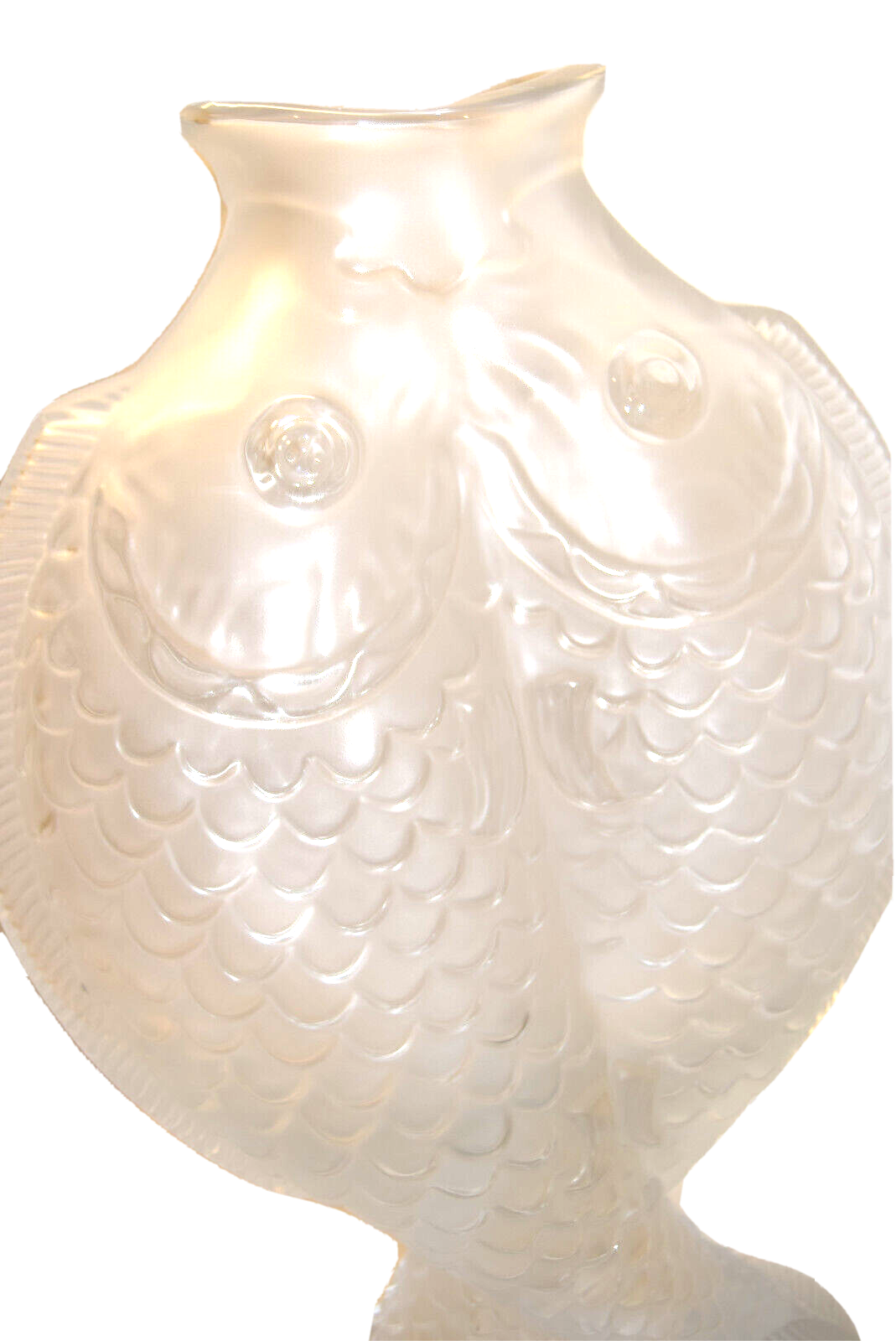 Crystal fish vase by bayel royal crystal of champagne