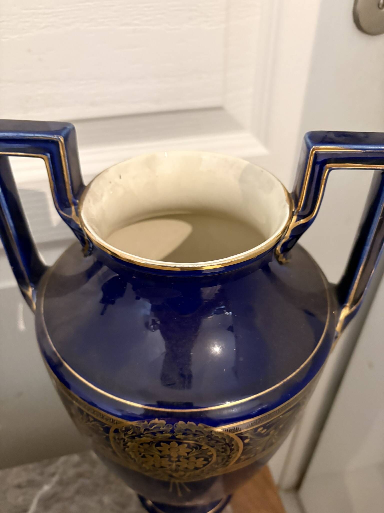 Lot 3 amphora vase boch keramis 1890 bfk fireplace garniture sèvres art deco