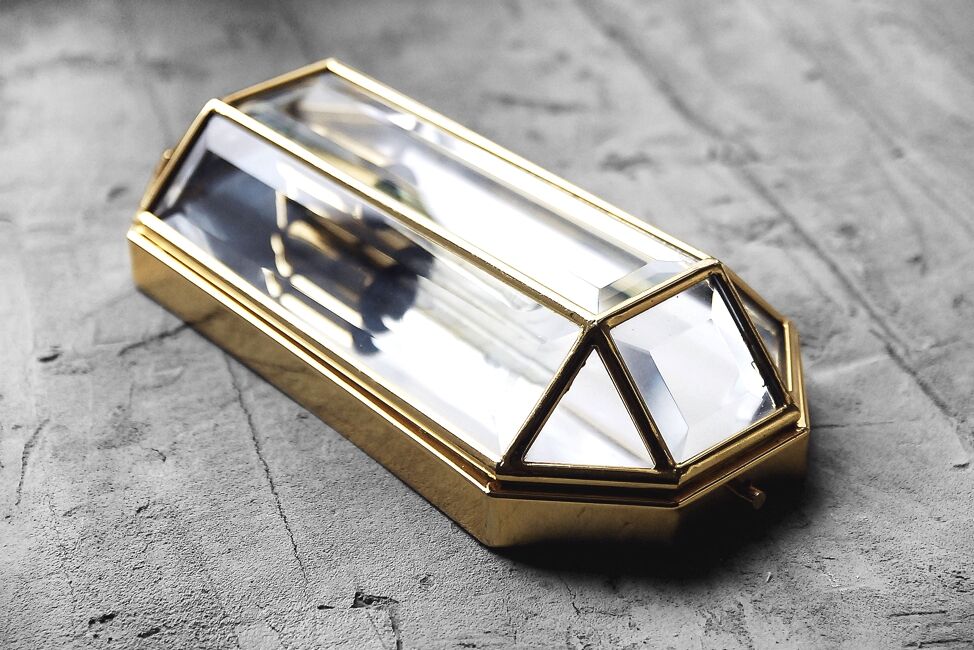 Set of geometric appliques metal 1970 s