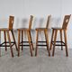 4 vintage brutalist bar stools, 1960s