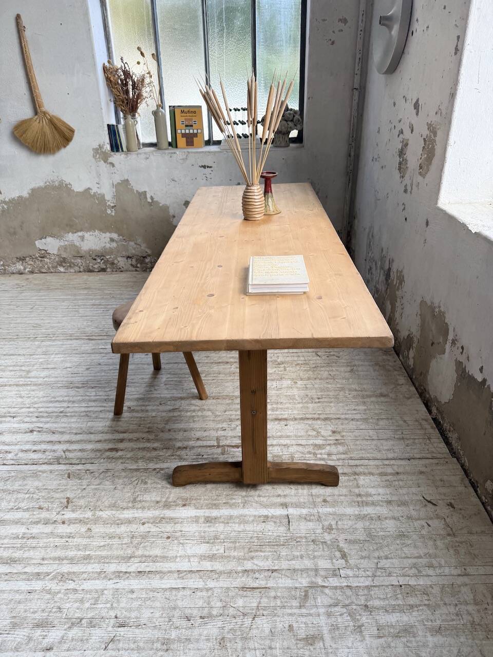 Perriand mountain furniture pine dining table