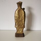 large statue of the Virgin and Child in painted plaster