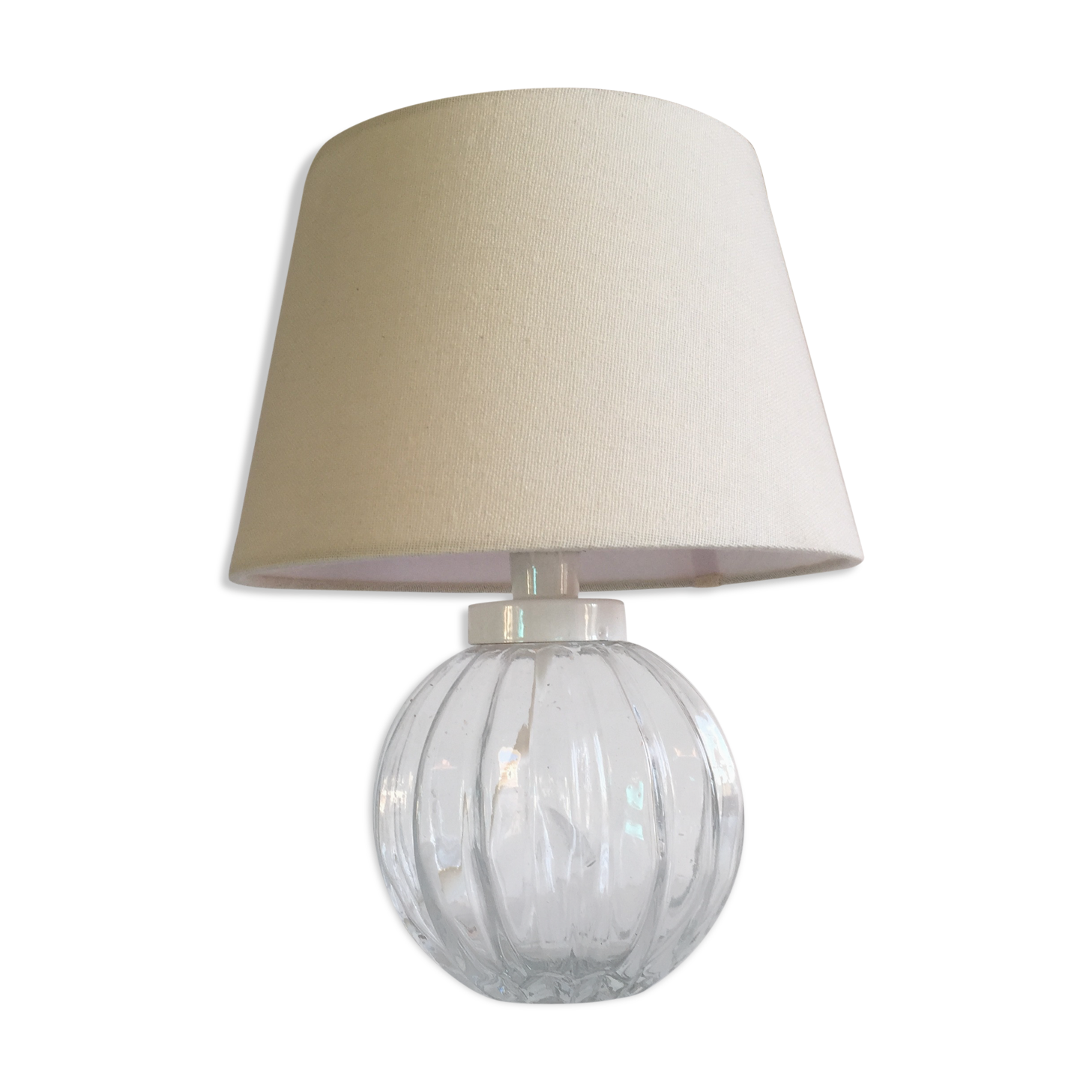 Lamp glass ball blown mathias vintage