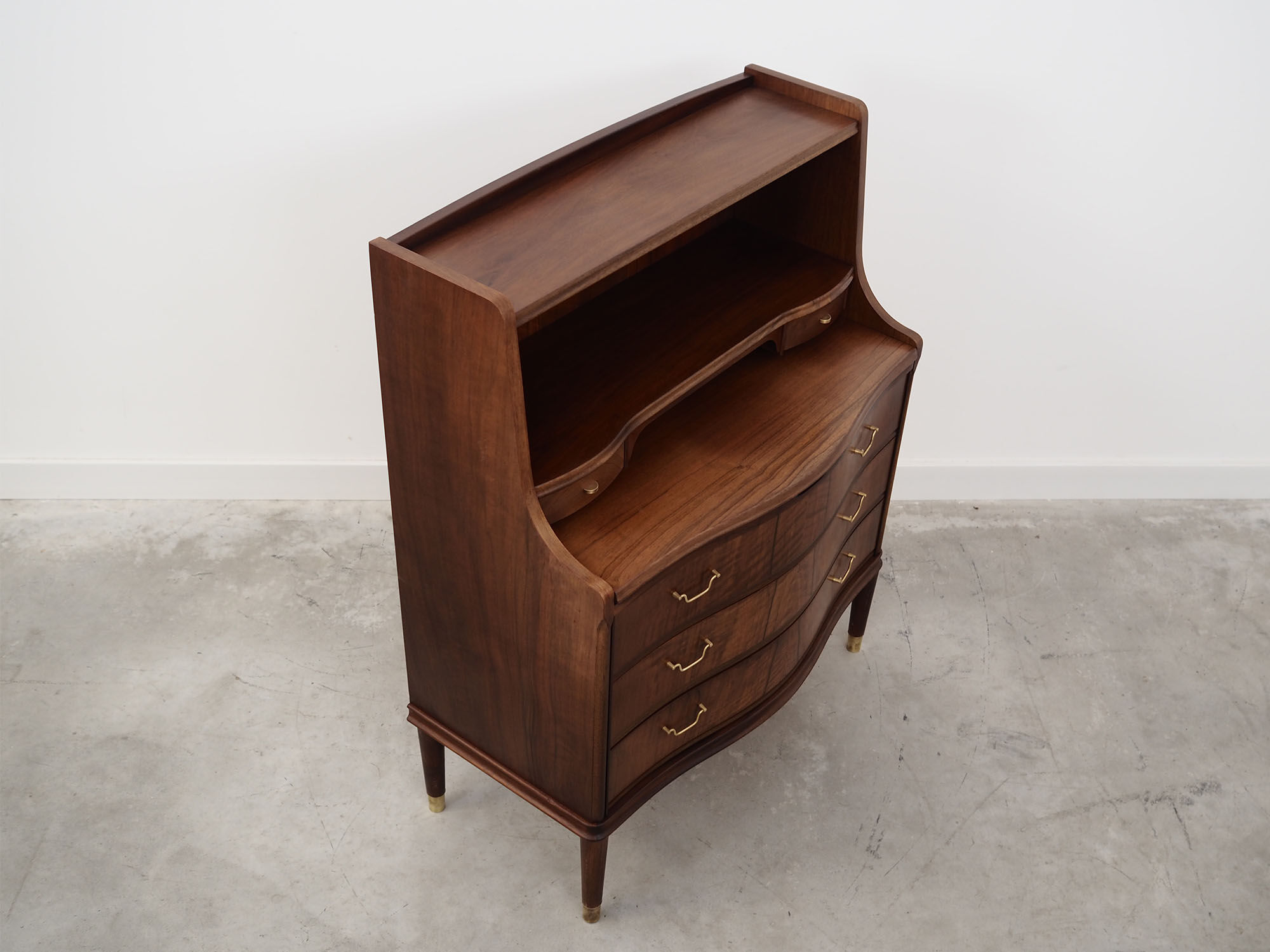 Walnut secretary, Danish design, 60's, production: Denmark