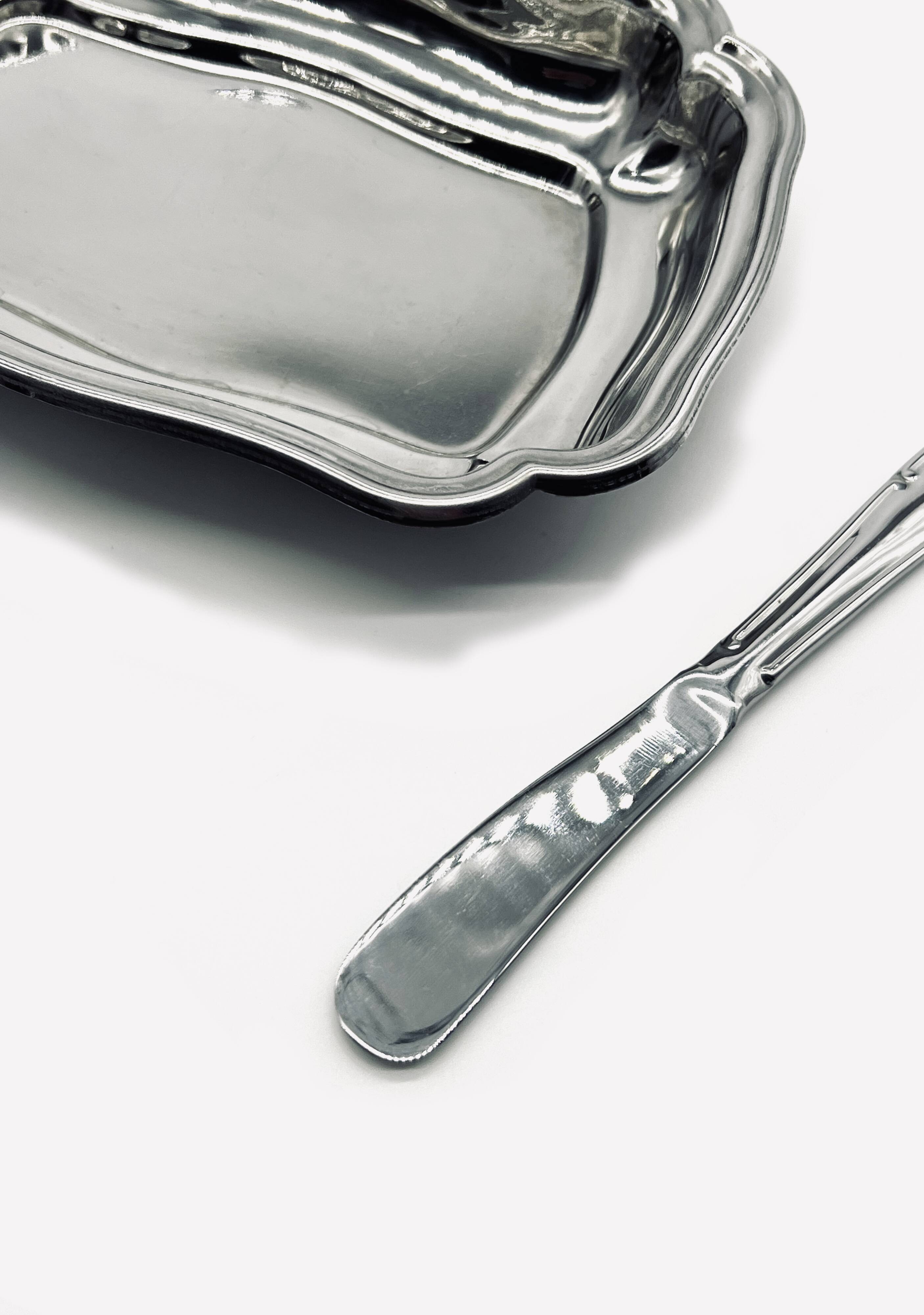 Stainless steel butter dish