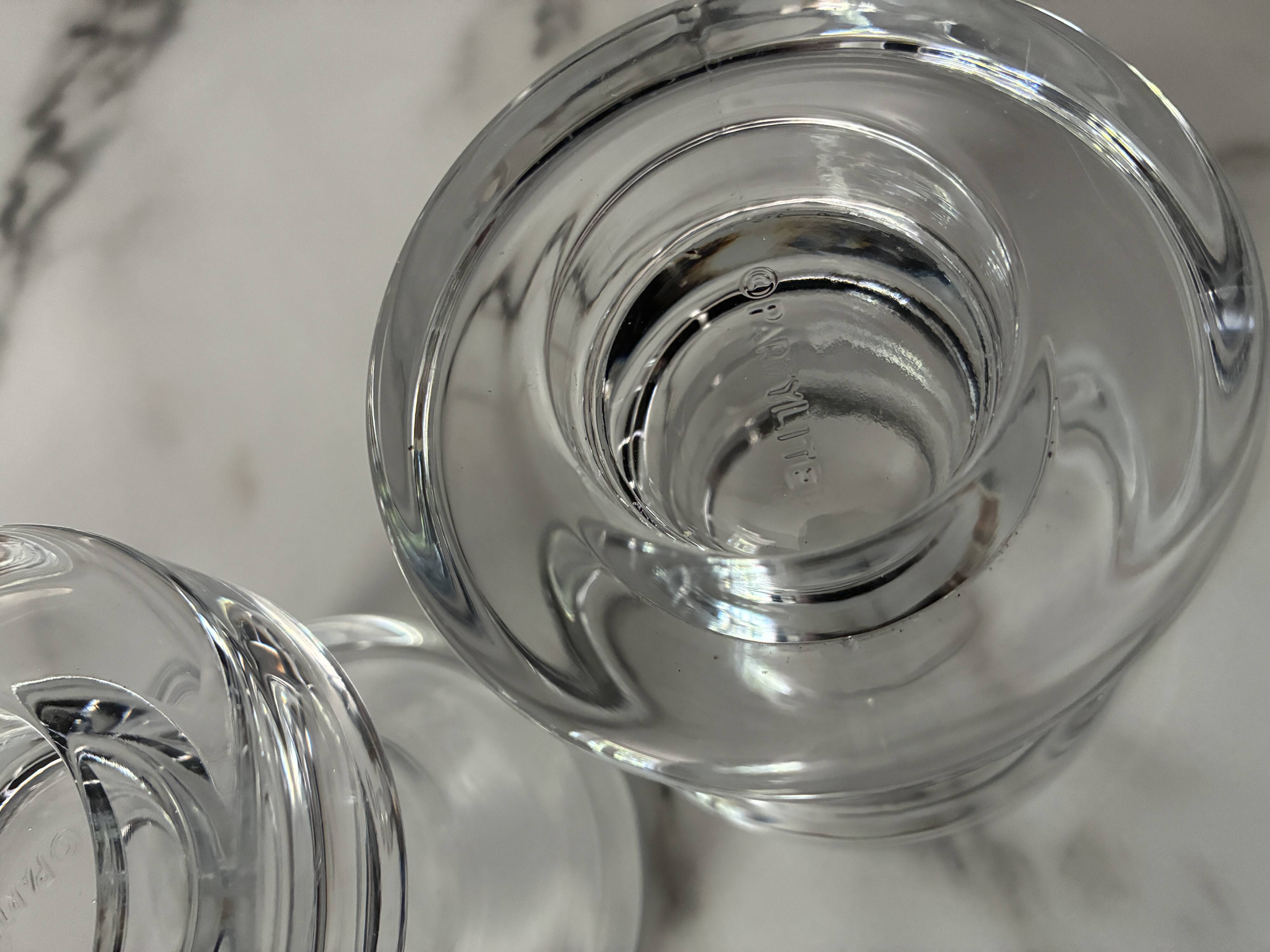 Designer glass candle holders