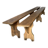 Pair of rustic benches 300cm