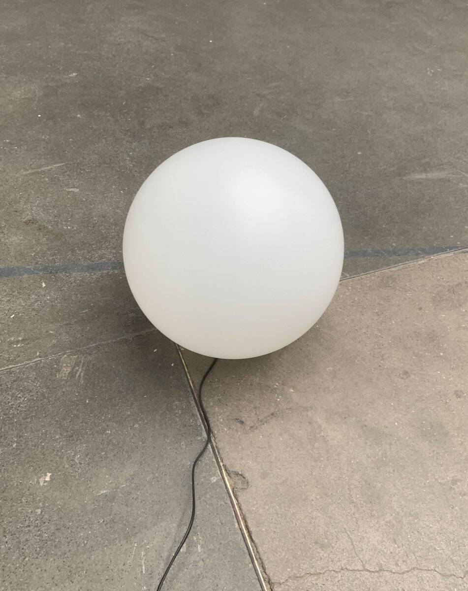 Vintage floor lamp in the shape of a globe from the French space age by SCE, France.