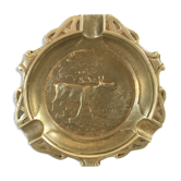 Brass deer-patterned ashtray