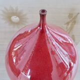 Red ceramic vase from the 60s