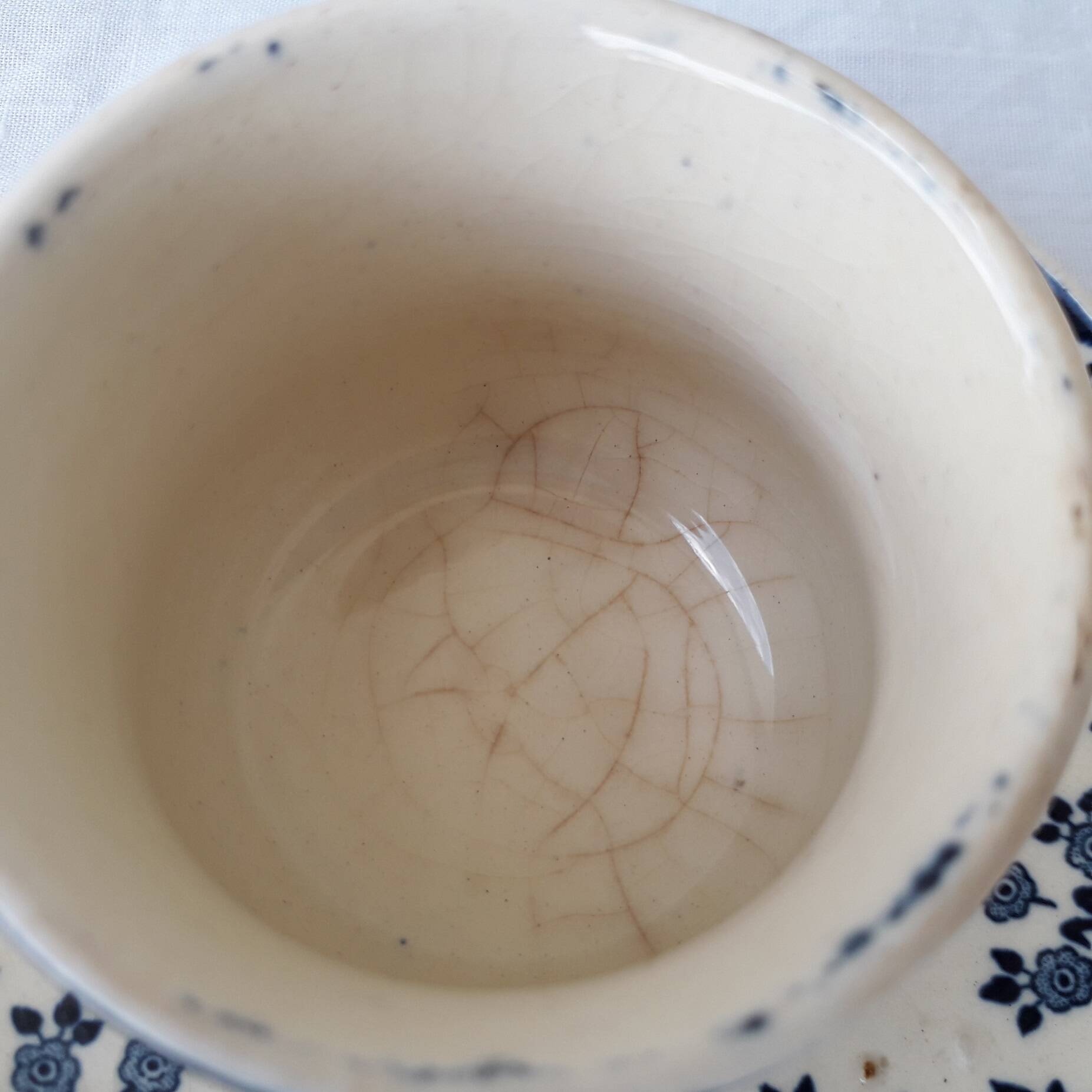 Gien ironstone mustard pot