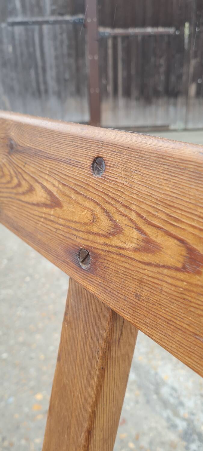 Solid wood church pew 1960