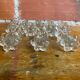 Set of 12 Antique Molded Bubble Glass Knife Rests Vintage Tableware