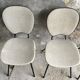 Set of 4 vintage chairs black tubular base 1950