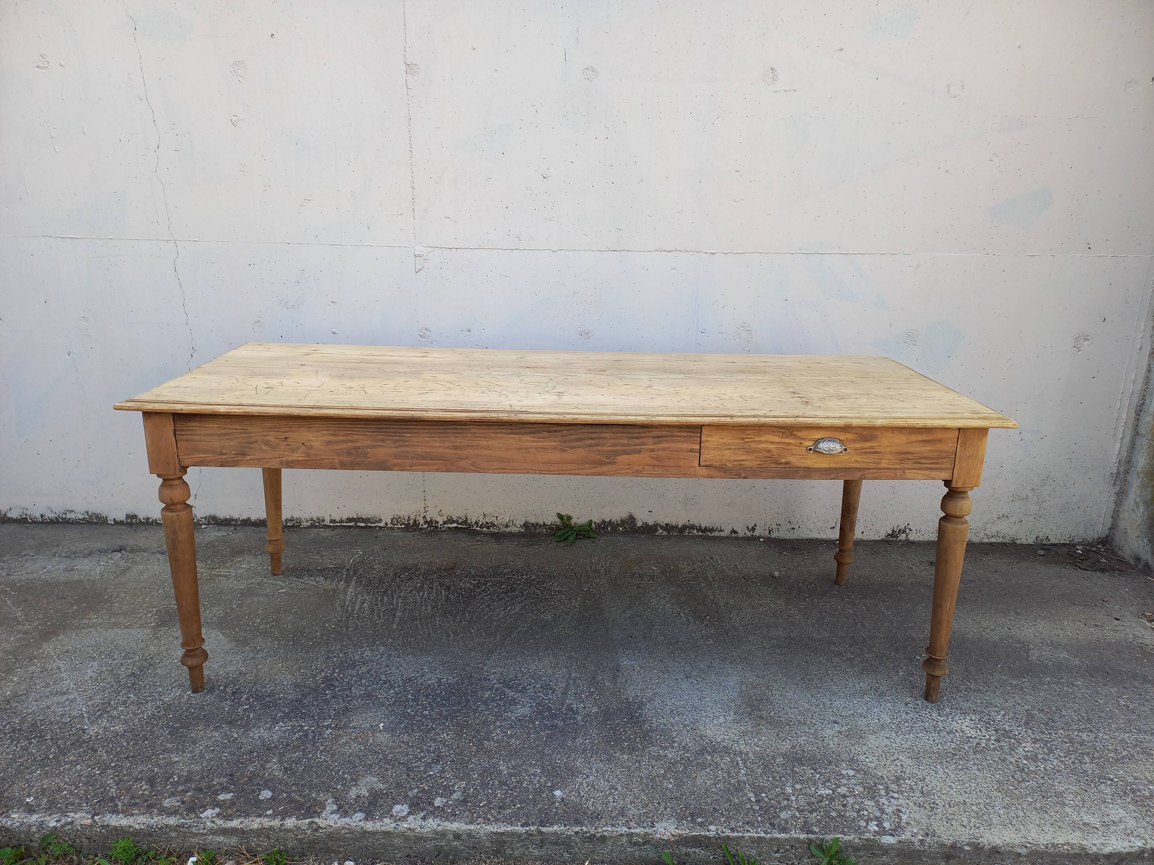 Table de ferme ancienne 200 cm