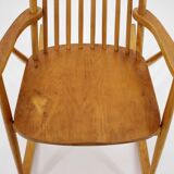 1960s Mid-century Wooden Rocking Chair, Czechoslovakia