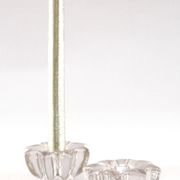 Pair of small crystal candlesticks