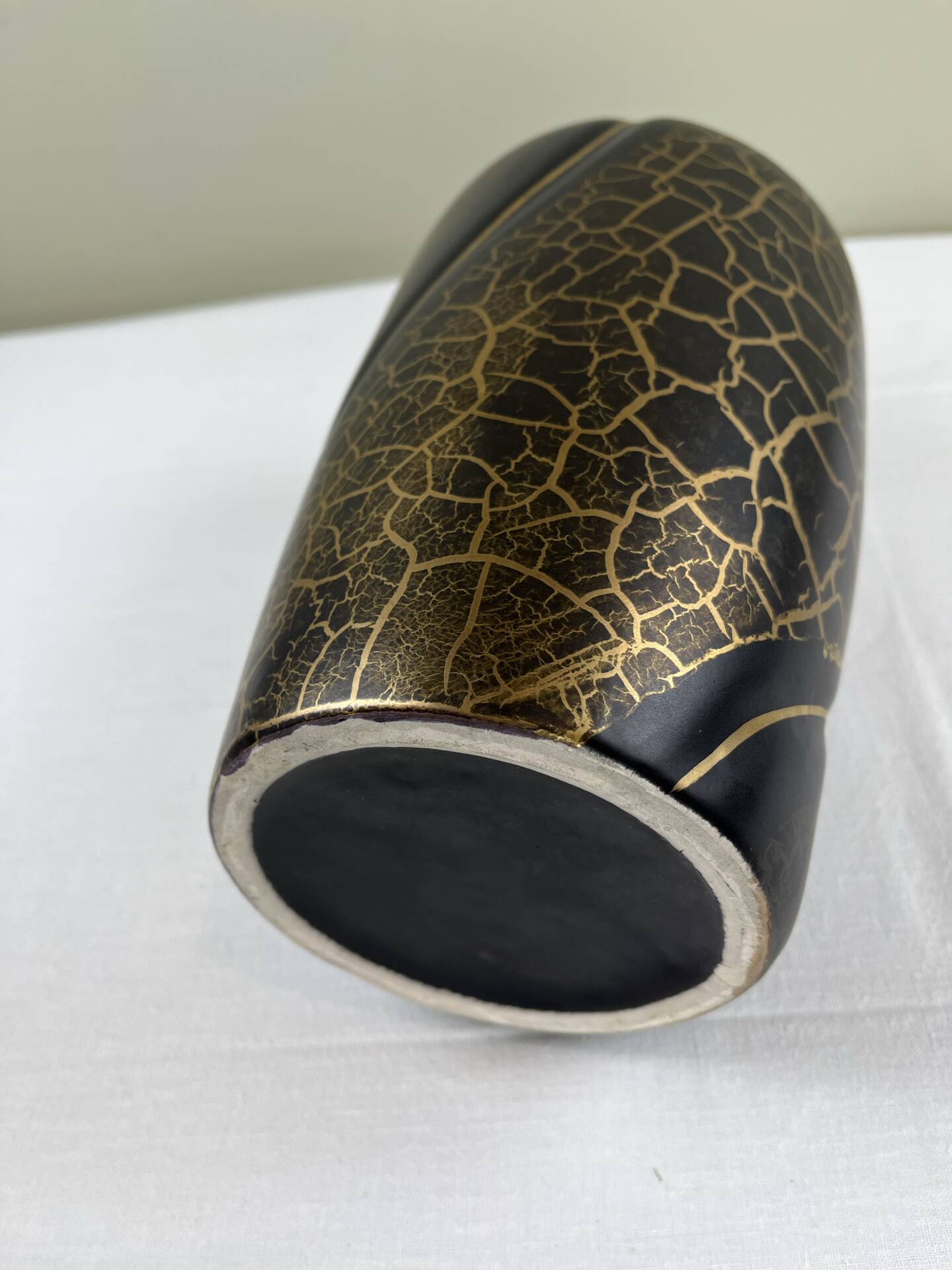 Vase with golden scales