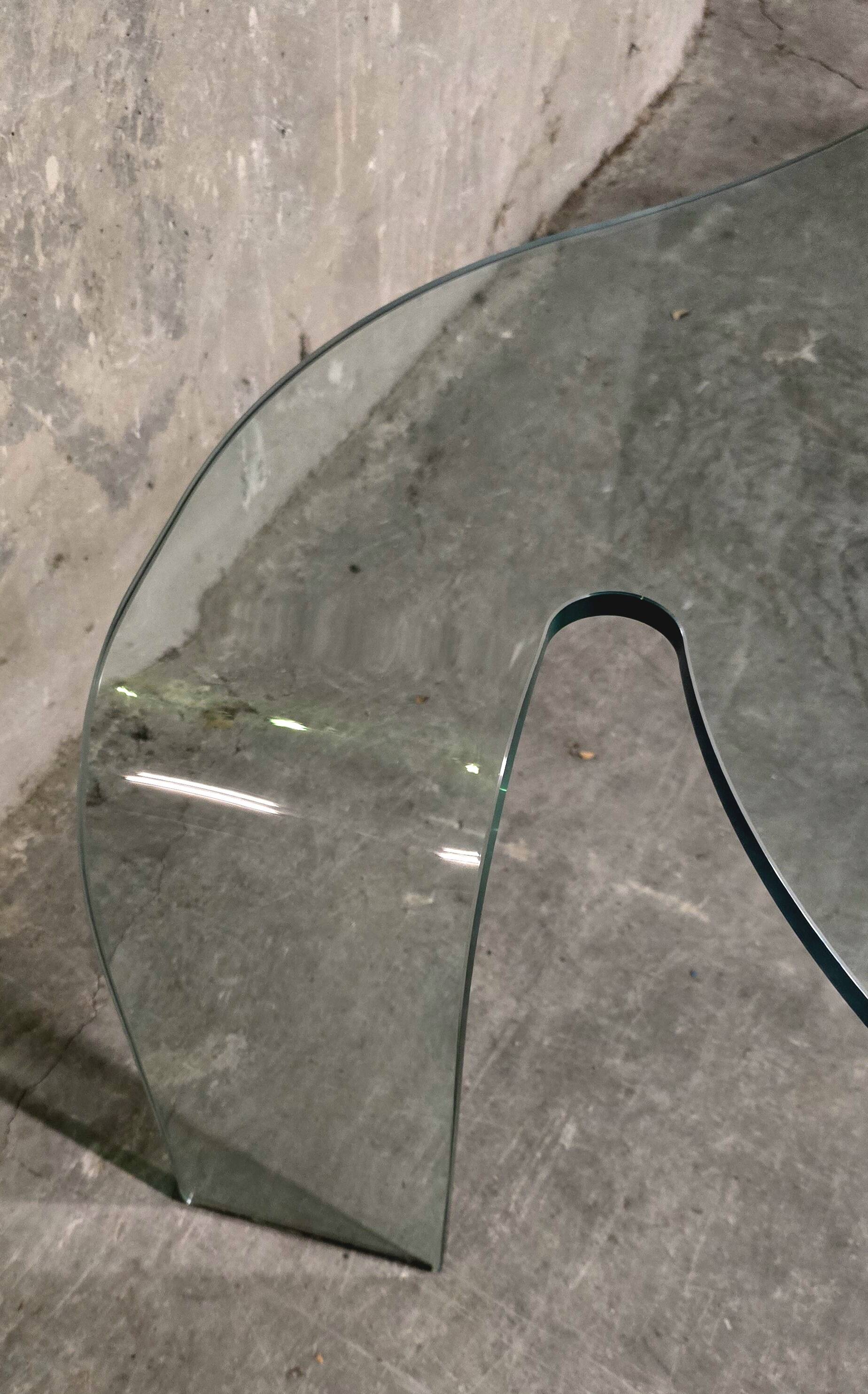 Hans von Klier pour FIAM, table basse en verre, verre, années 1990, Italie