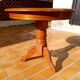 Round wooden coffee table