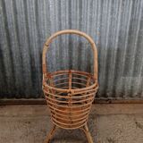 Vintage rattan wicker basket