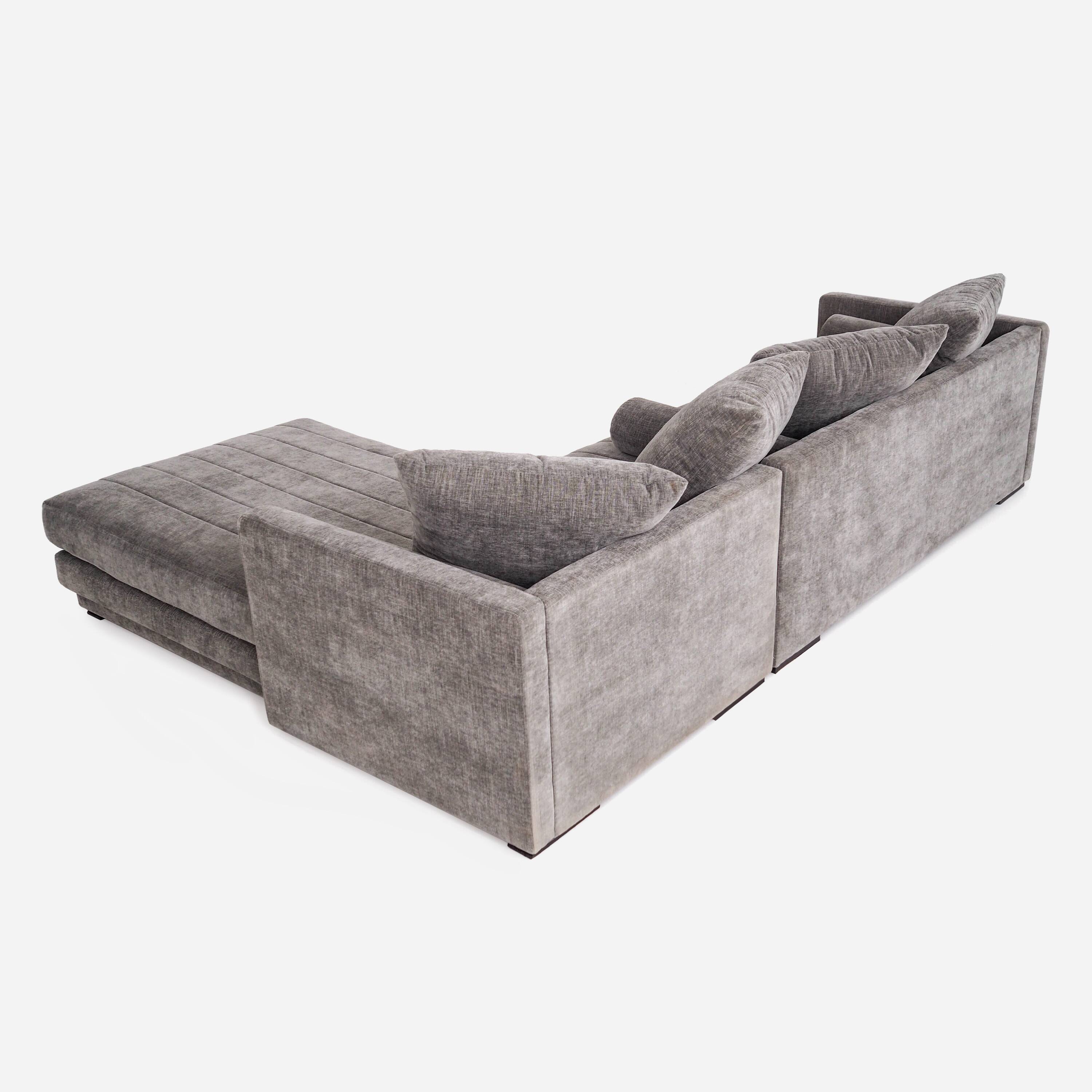 Canapé d'angle KOPENHAGA gris, design scandinave