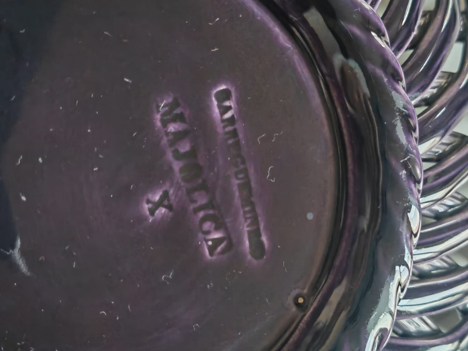 Sarreguemines Majolica dish