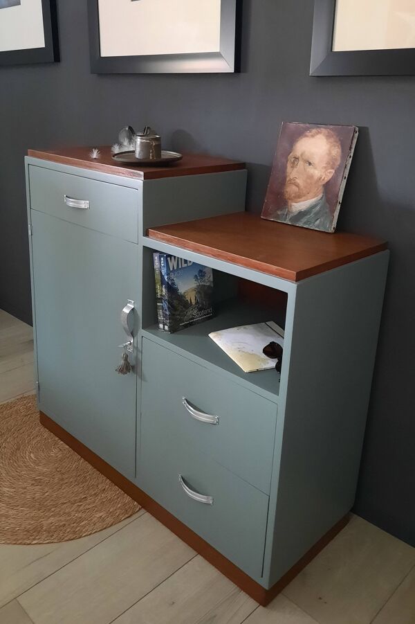 Buffet asymétrique vintage, années 50/60