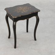 19th Century Black Wooden Side Table with Drawer, France