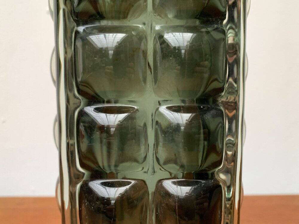 Brutalist bubble glass vase from the mid-century space age by Horst Tüselmann for Ichendorf Glashütte, 1960s.