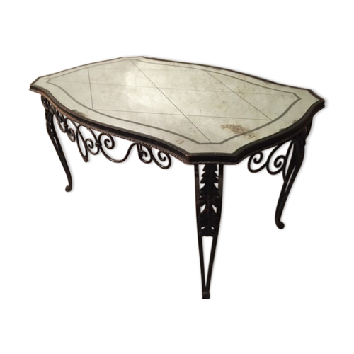 A Garden Coffee Table Or Black Wrought Iron Metal Lounge Selency A Garden Coffee Table Or Black Wrought, Black Wrought Iron Outdoor Coffee Table