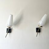 Paire d'appliques tulipe 1950