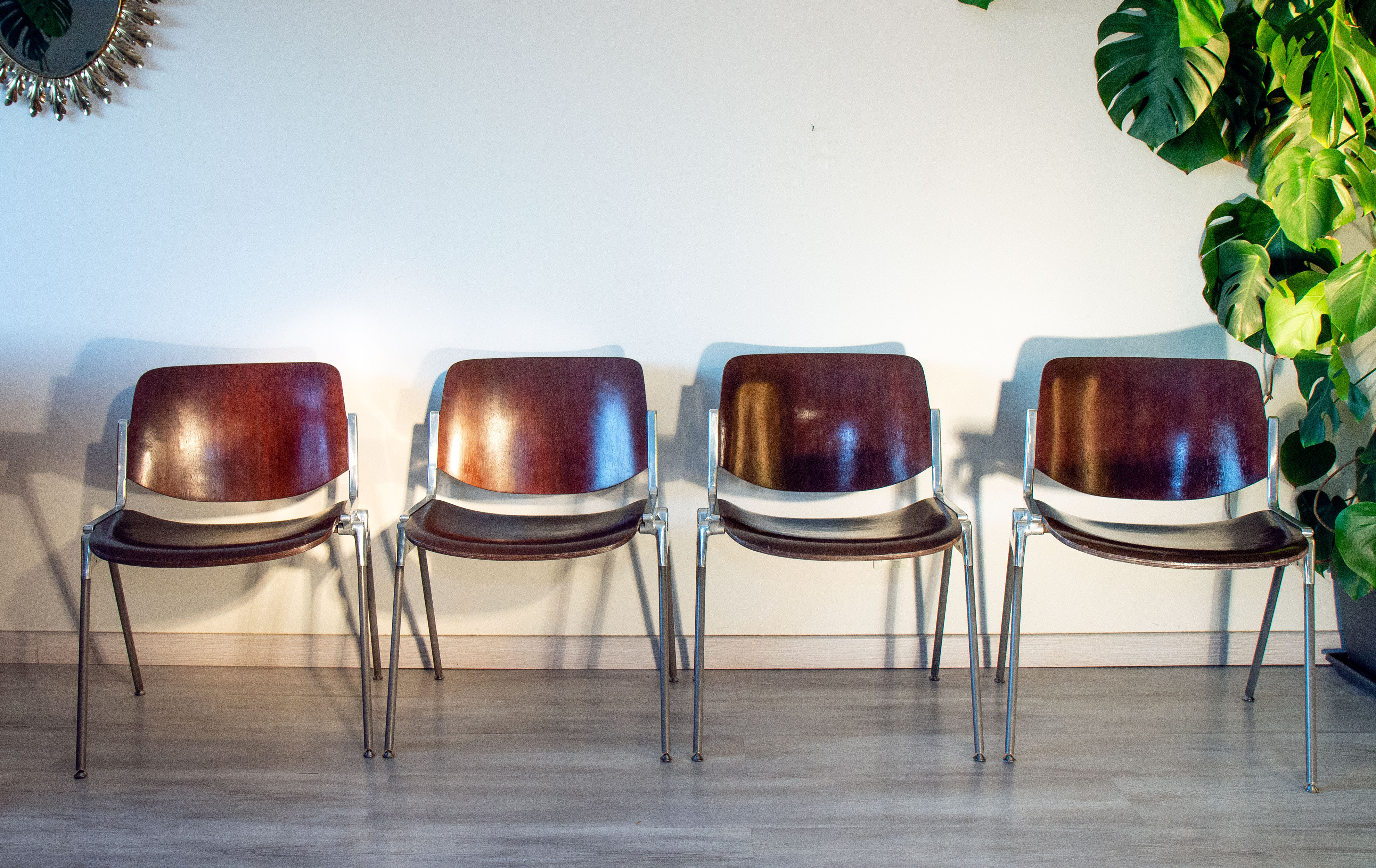 Suite de 4 chaise DSC 106 de Giancarlo Piretti pour Castelli, 1965