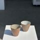 Set of 2 cups / mug Indonesian ceramic (matte brown)