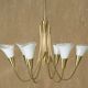 Vintage gold ceiling lamp, Italy 1970s