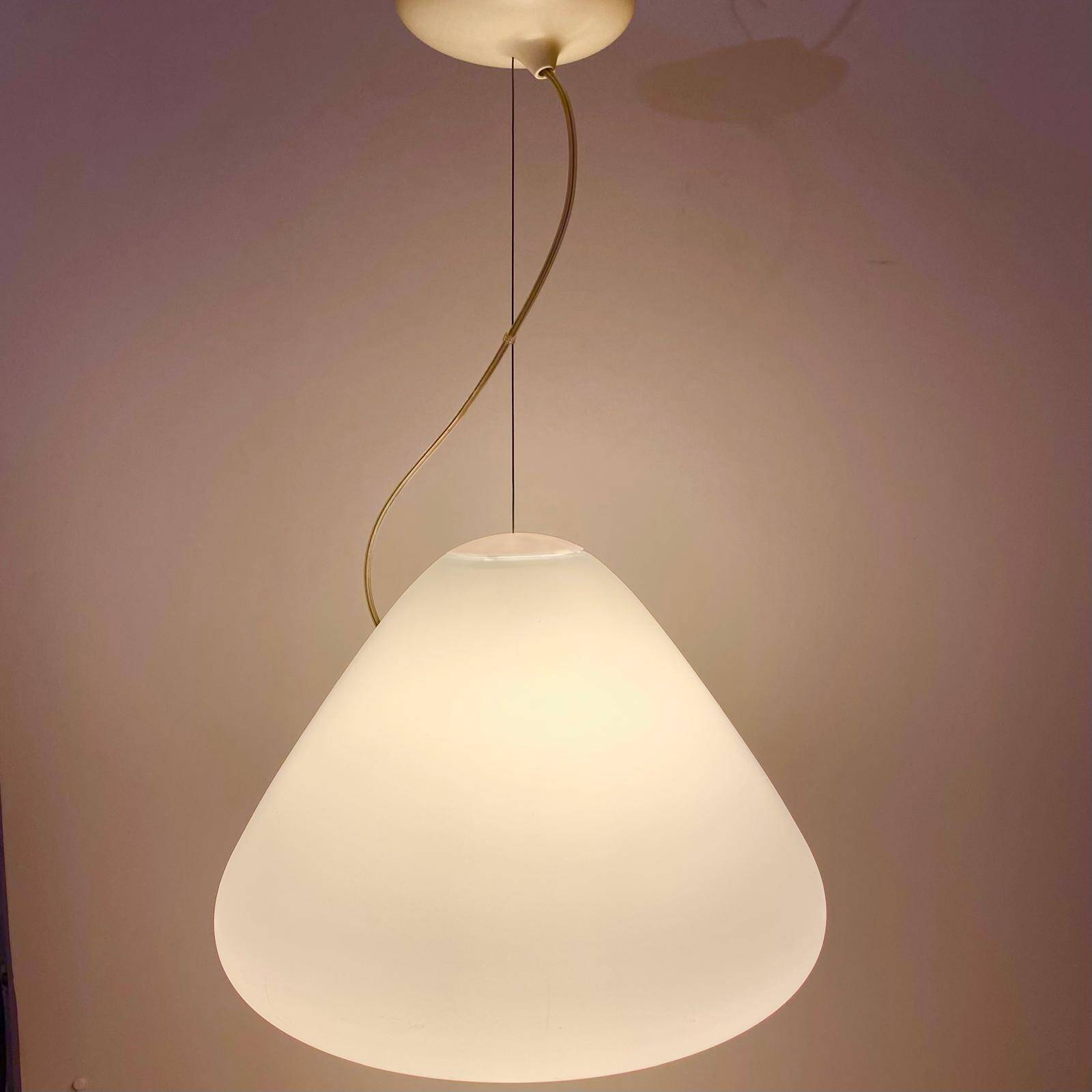 Artemide Capsule Pendant Light by Ross Lovegrove, White Glass, 2010