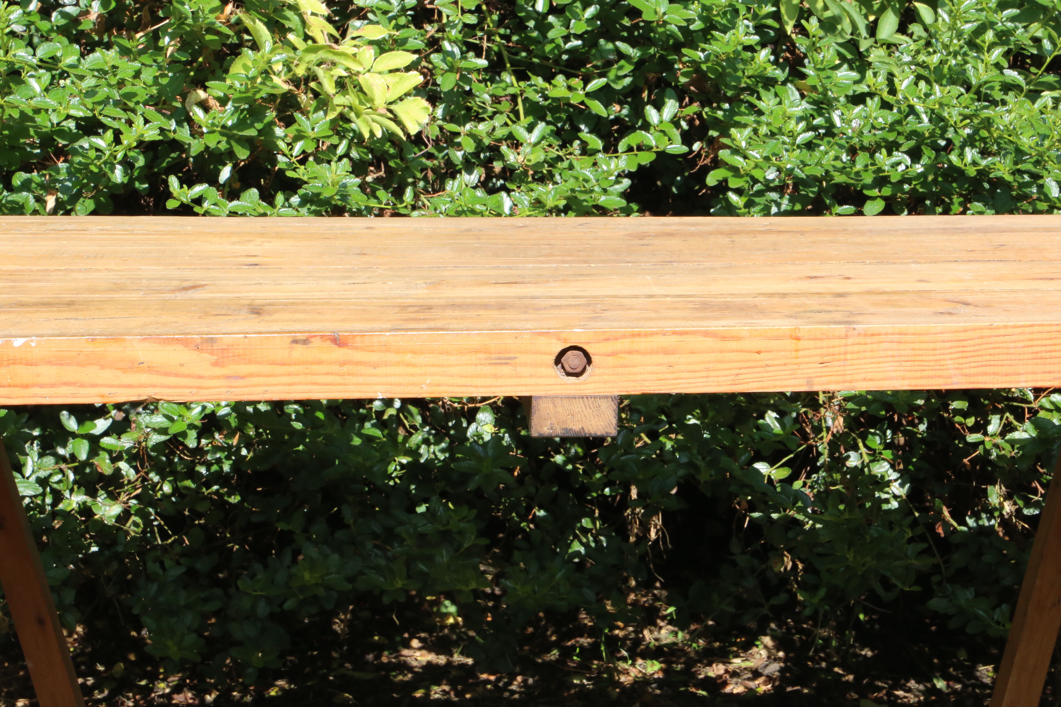 Farm table on trestles, 178 cm x 68 cm