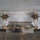 Art Deco wall sconce, brass and Sèvres crystal, light fixture.