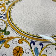Outdoor table signed Grandi Maioliche Ficola hand-painted Italy