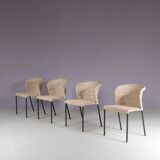 1950s set of 4 dining chairs from the Netherlands