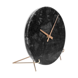 horloge marbre noir