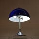 Vintage blue acrylic and chrome mushroom table lamp - Germany Space Age