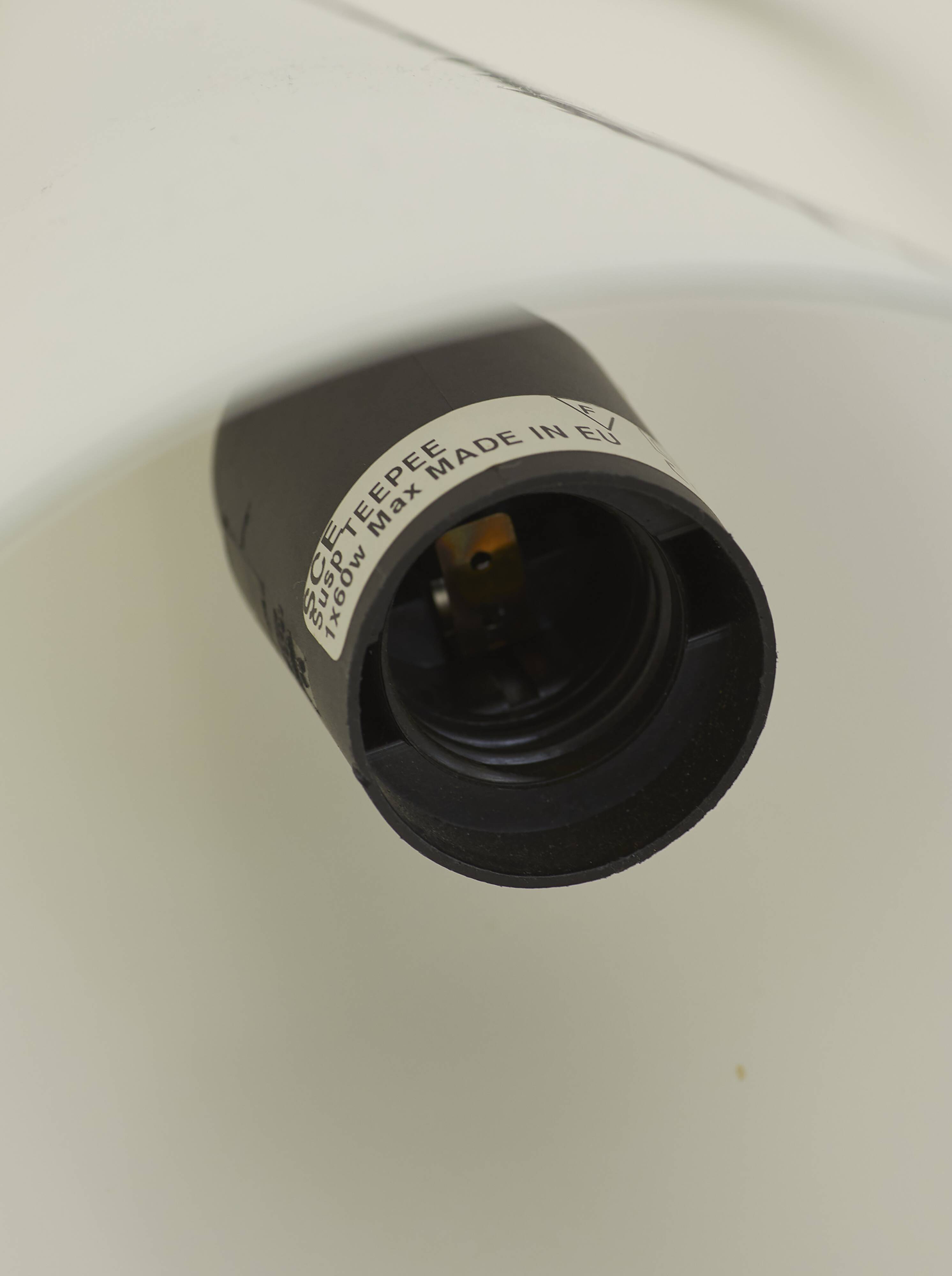 SCE Teepee vintage glass cone pendant / lamp circa 1990