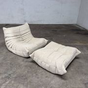 Ligne Roset Togo 1-seater in pouf in Beige Corduroy 10/10