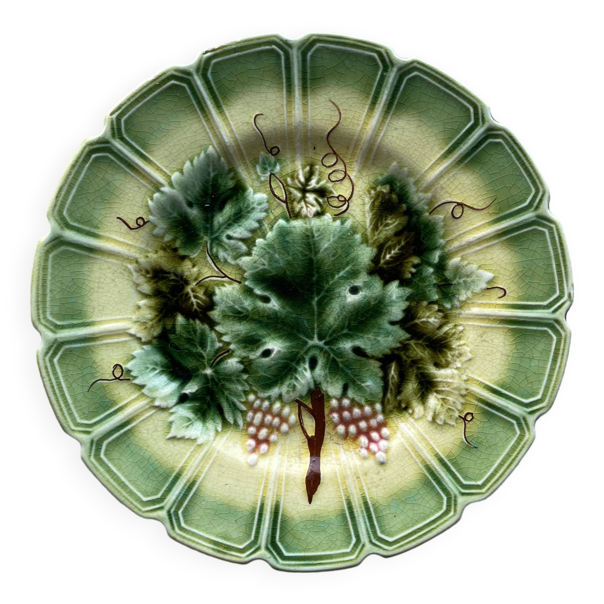 Sarreguemines barbotine dessert plate