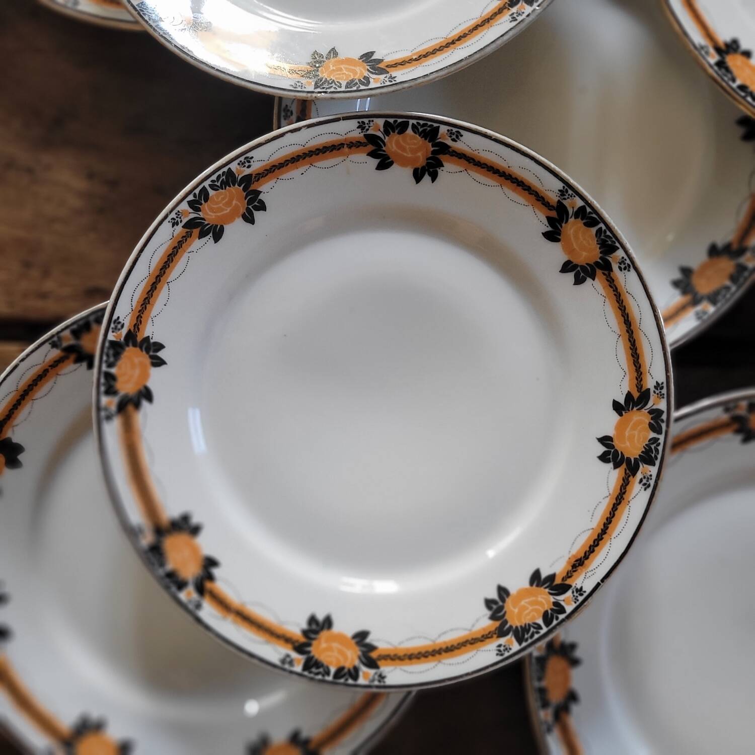 10 Sarreguemines dessert plates