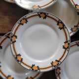 10 Sarreguemines dessert plates